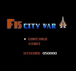 F-15 City War (NES)   © American Video Entertainment 1990    1/3