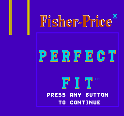 Fisher Price: Perfect Fit (NES)   © GameTek 1990    1/3