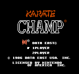Karate Champ (NES)   © Data East 1986    1/3
