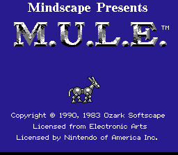 M.U.L.E. (NES)   © Mindscape 1990    1/3