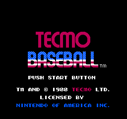 Tecmo Baseball (NES)   © Tecmo 1989    1/3