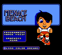 Menace Beach (NES)   © Color Dreams 1990    1/3