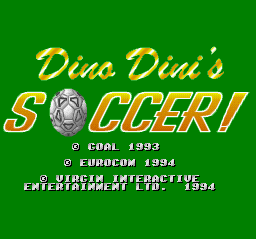 Dino Dini's Soccer (SNES)   © Virgin 1995    1/3
