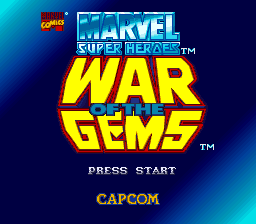 Marvel Super Heroes: War Of The Gems (SNES)   © Capcom 1996    1/3