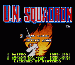 U.N. Squadron (SNES)   © Capcom 1991    1/5