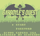 Gargoyle's Quest (GB)   © Capcom 1990    1/3