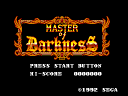 Master Of Darkness (SMS)   © Sega 1992    1/3