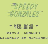 Speedy Gonzales (GB) &nbsp; &copy; SunSoft 1993 &nbsp;  1/3