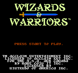 Wizards & Warriors (NES)   © Acclaim 1987    1/3
