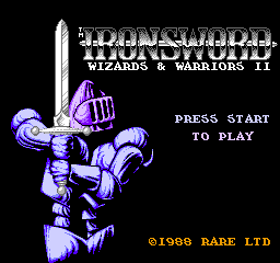 Iron Sword: Wizards & Warriors II (NES)   © Acclaim 1989    1/3