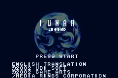 Lunar Legend (GBA)   © Ubisoft 2002    1/3