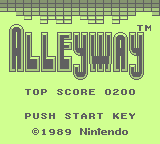 Alleyway (GB)   © Nintendo 1989    1/3