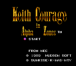 Keith Courage In Alpha Zones (PCE)   © Hudson 1988    1/4