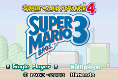 Super Mario Advance 4: Super Mario Bros. 3 (GBA)   © Nintendo 2003    1/3