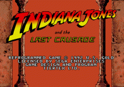 Indiana Jones And The Last Crusade: The Action Game (SMD)   © U.S. Gold 1992    1/4
