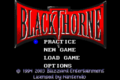 BlackThorne   © Blizzard 2003   (GBA)    1/3