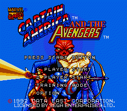 Captain America And The Avengers (SMD)   © Data East 1992    1/5