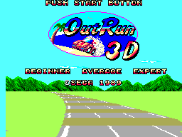 Out Run 3D (SMS) &nbsp; &copy; Sega 1988 &nbsp;  1/3