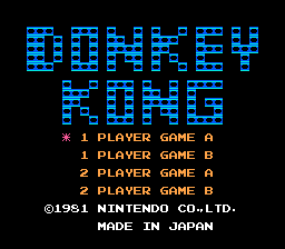 Donkey Kong (NES)   © Nintendo 1983    1/3