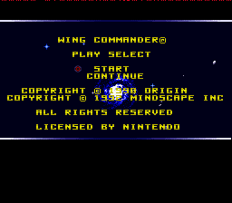 Wing Commander (SNES)   © Mindscape 1992    2/4