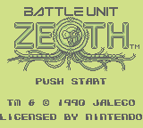 Battle Unit Zeoth (GB)   © Jaleco 1990    1/3