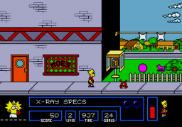 The Simpsons: Bart Vs. The Space Mutants (SMD)   © Flying Edge 1992    3/4