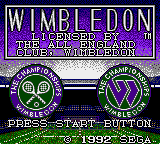 Wimbledon   © Sega 1992   (GG)    1/3