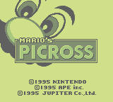 Mario's Picross (GB)   © Nintendo 1995    1/3