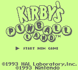 Kirby's Pinball Land (GB)   © Nintendo 1993    1/3