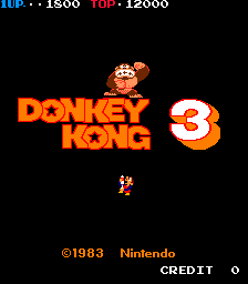 Donkey Kong 3   © Nintendo 1983   (ARC)    1/4