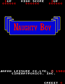 Naughty Boy (ARC)   © Jaleco 1982    1/3