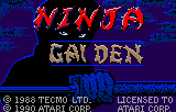 Ninja Gaiden (LNX)   © Atari Corp. 1991    1/3