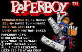 Paperboy (LNX)   © Atari Corp. 1990    1/4