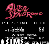 Alien Syndrome   © ACE Software 1988   (GG)    1/3