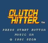 Clutch Hitter (GG)   © Sega 1991    1/2