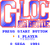 G-Loc: Air Battle (GG)   © Sega 1990    1/2