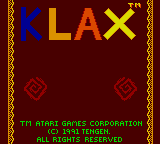 Klax (GG)   © Tengen 1992    1/2