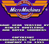 Micro Machines (GG)   © Codemasters 1995    1/2
