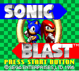 Sonic Blast (GG)   © Sega 1996    1/3