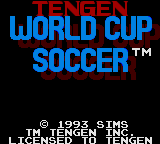 World Cup Soccer (GG)   © Tengen 1993    1/3