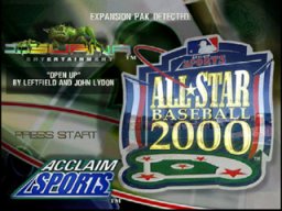All-Star Baseball 2000 (N64)   © Acclaim 1999    1/3