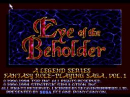 Eye Of The Beholder (MCD)   © Sega 1994    4/4