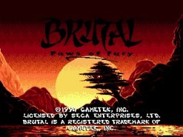 Brutal: Paws Of Fury   © GameTek 1993   (MCD)    1/4