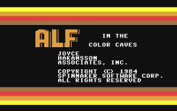 Alf In The Color Caves (C64)   ©  1984    1/2