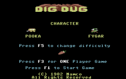 Dig Dug   © Datasoft 1982   (C64)    1/3