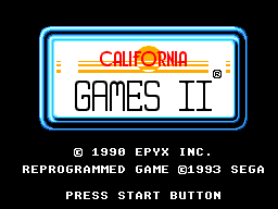 California Games II (SMS)   © Sega 1993    1/3