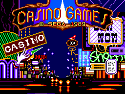 Casino Games (SMS)   © Sega 1989    1/6