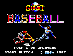 Great Baseball (SMS)   © Sega 1987    1/3