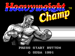 Heavyweight Champ (SMS)   © Sega 1990    1/3