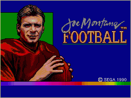 Joe Montana Football (SMS)   © Sega 1990    1/3